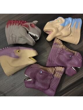 Vintage DINOSAUR Lot of 5 Disney McDonalds Hand Puppets Happy Meal Toys DINOS